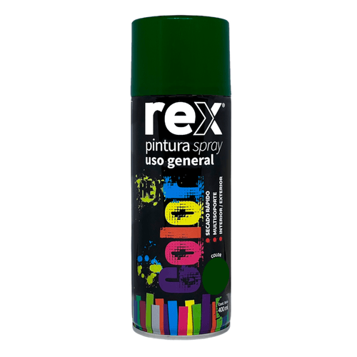 Pintura Spray General Verde Oscuro 400 ml Rex