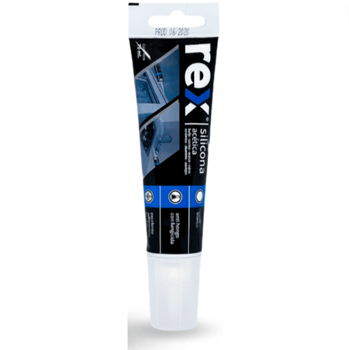 Silicona Acética Transparente Pomo 70 ml Rex