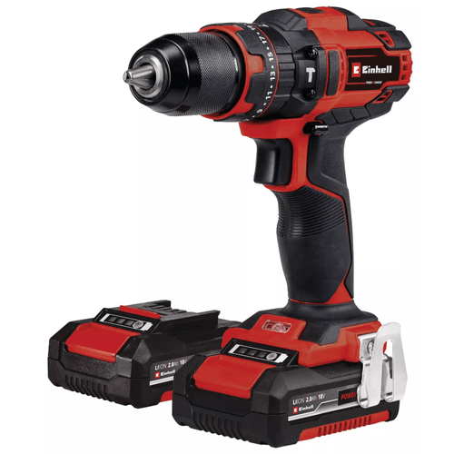 Taladro Percutor Inalámbrico 18V TE-CD 18/40 Li-I con 64 Accesorios y 2 Baterías 2,0Ah Einhell
