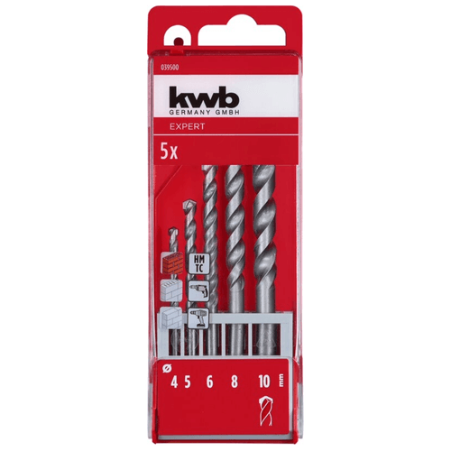 Set Brocas para Concreto 4, 5, 6, 8, 10 mm KWB