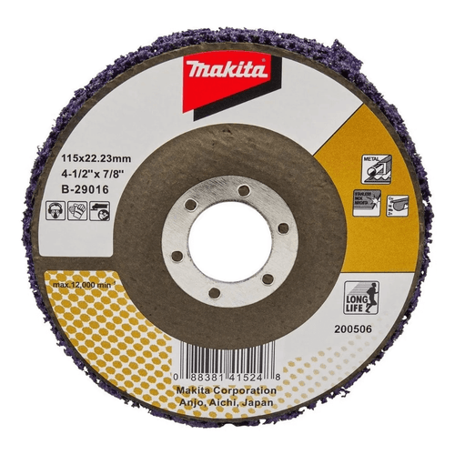 Disco Fibra 4 1/2" x 22.23 mm Morado Limpiador B-29016 Makita
