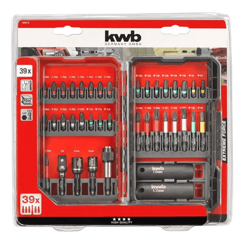 Set De Puntas Impacto 39 Pz Extreme Force Kwb