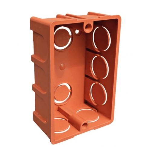 Caja Derivación 16/20mm PVC Tabiquera Corriente Naranja Hoffens