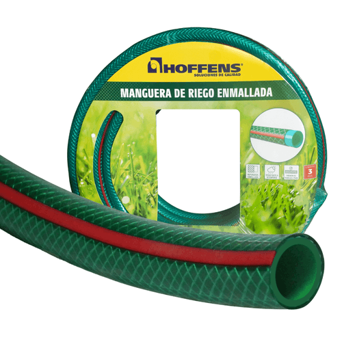 Manguera Mallaflex 1/2" Verde Sin Accesorios 15m Hoffens