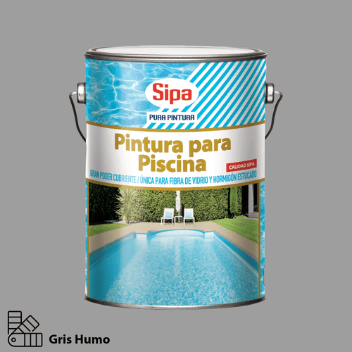 Pintura Piscina Gris Humo Galón Sipa