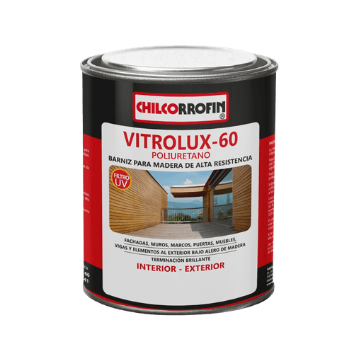 Barniz Vitrificante Vitrolux 60 Natural Litro Chilcorrofín