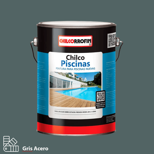 Pintura para Piscinas Gris Acero GL Chilcorrofín