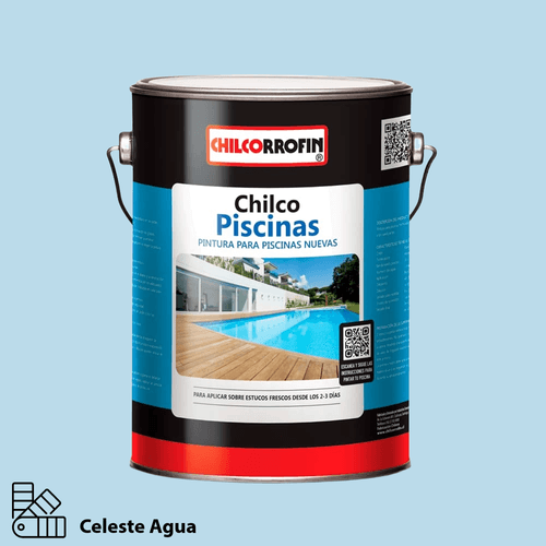 Pintura para Piscina Celeste Agua GL Chilcorrofín