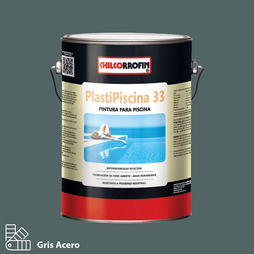 Pintura para Piscina Gris Acero GL Chilcorrofin