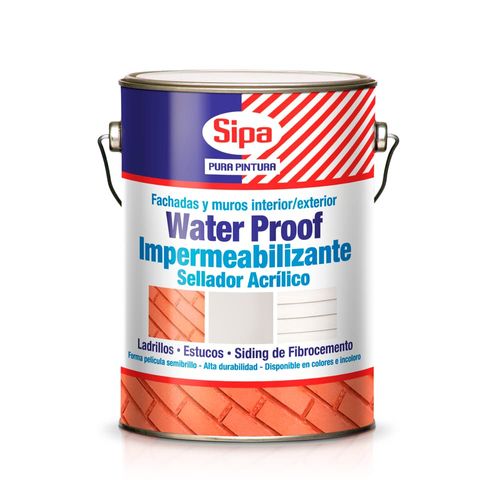 Barniz Impermeabilizante Sellador Water Proof Color Habano Galón Sipa