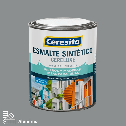 Esmalte Sintético Cereluxe Aluminio Litro Ceresita