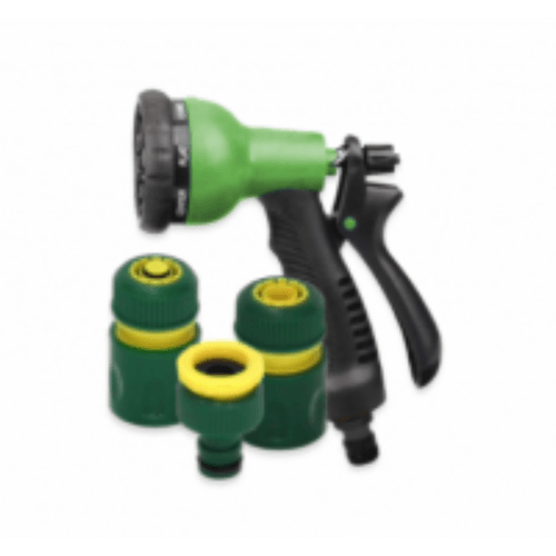 Pistola de Riego 8 Posiciones con Adaptador y Accesorios en Blister Hoffens