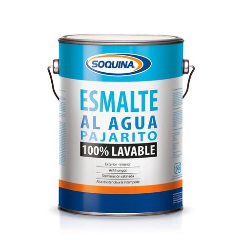 Esmalte al Agua Pajarito Blanco Galón Soquina