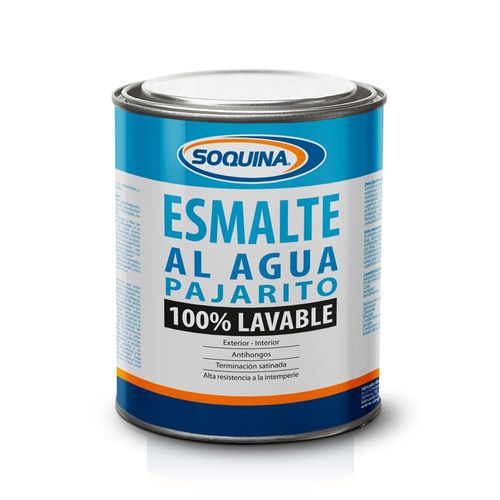Esmalte al Agua Pajarito Blanco Litro Soquina
