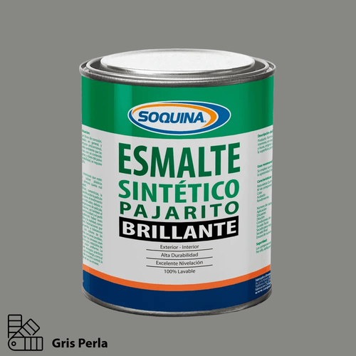 Esmalte Sintético Pajarito Gris Perla Litro Soquina