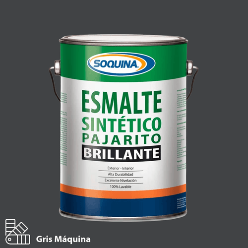 Esmalte Sintético Pajarito Gris Máquina Galón Soquina