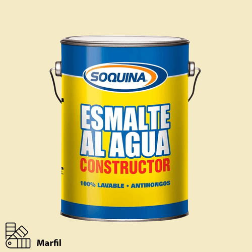 Esmalte al Agua Constructor Marfil Galón Soquina