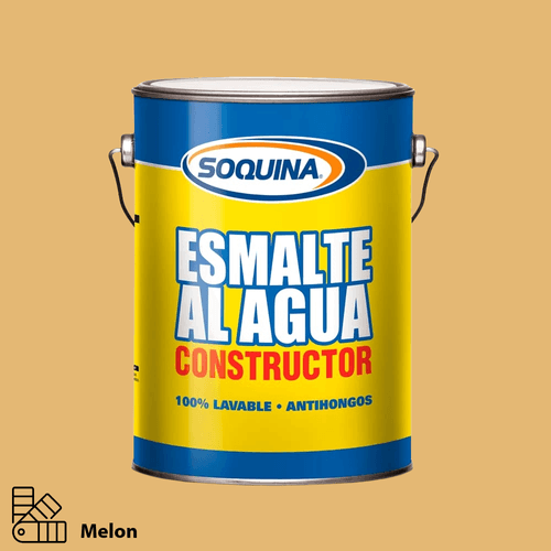 Esmalte al Agua Constructor Melón Galón Soquina
