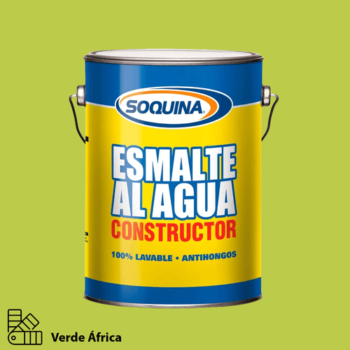 Esmalte al Agua Constructor Verde África Galón Soquina