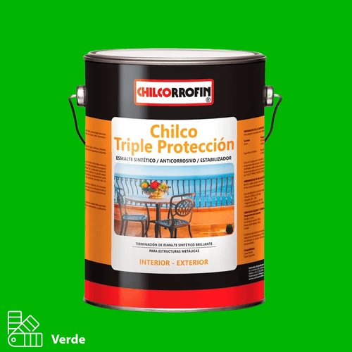 Esmalte Sintético Triple Protección Verde Galón Chilcorrofín