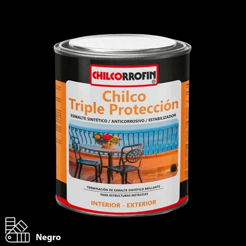 Esmalte Sintético Triple Protección Negro Litro Chilcorrofín