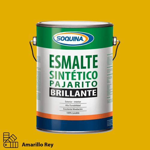 Esmalte Sintético Pajarito Amarillo Rey Galón Soquina