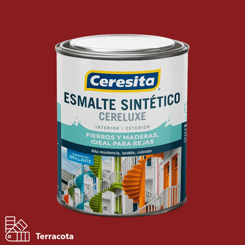 Esmalte Sintético Cereluxe Terracota 1 Litro Ceresita