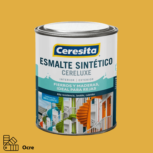 Esmalte Sintético Cereluxe Ocre 1 Litro Ceresita