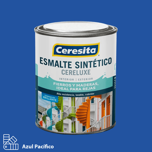 Esmalte Sintético Cereluxe Azul Pacífico 1 Lt Ceresita
