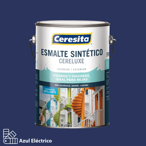 Esmalte Sintético Cereluxe Azul Eléctrico 1 Galón Ceresita