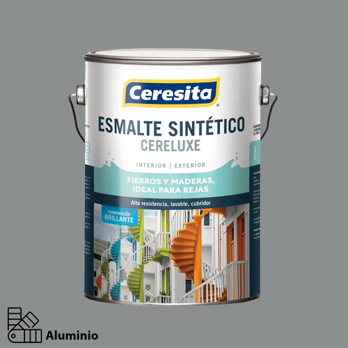 Esmalte Sintético Cereluxe Aluminio 1 Galón Ceresita