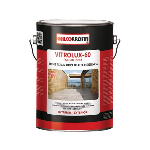 Barniz Vitrificante Vitrolux 60 Alerce Galón Chilcorrofín