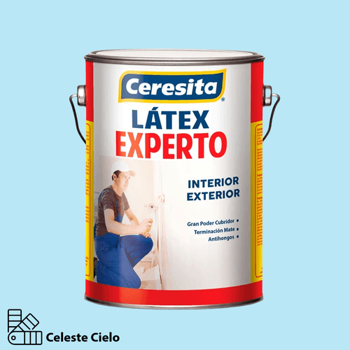Látex Experto Celeste Cielo Galón Ceresita