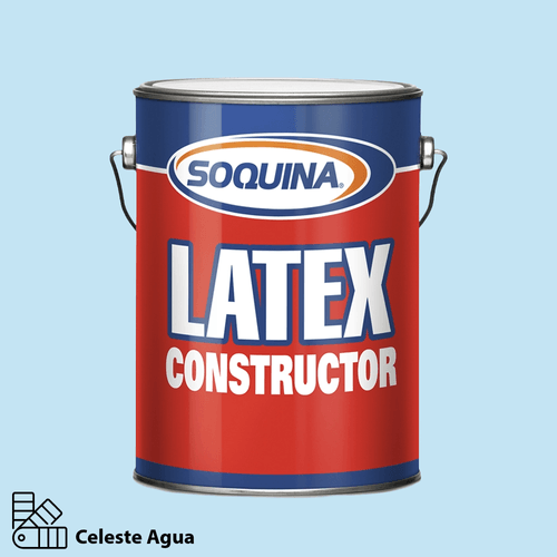 Látex Constructor Celeste Agua Galón Soquina