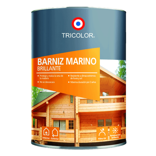 Barniz Marino Brillante Nogal Litro Tricolor