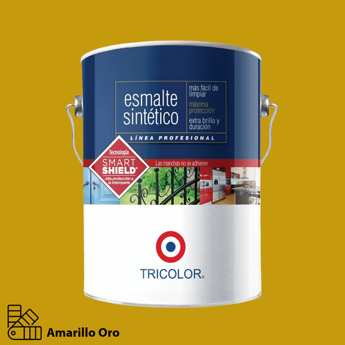Esmalte Sintético Amarillo Oro Galón Tricolor