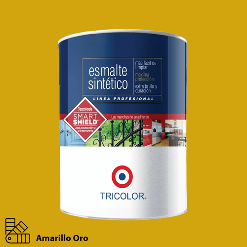 Esmalte Sintético Amarillo Oro Litro Tricolor