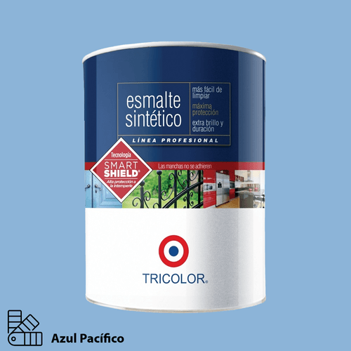 Esmalte Sintético Azul Pacífico Litro Tricolor