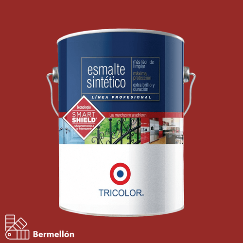 Esmalte Sintético Bermellón Galón Tricolor