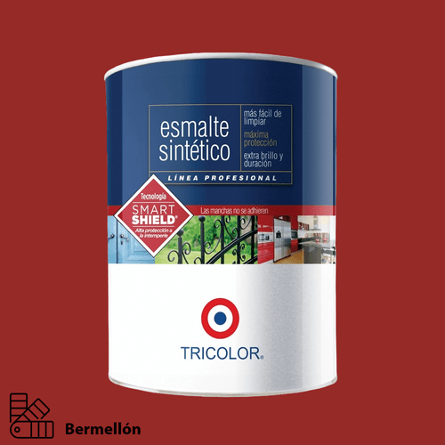 Esmalte Sintético Bermellón Litro Tricolor