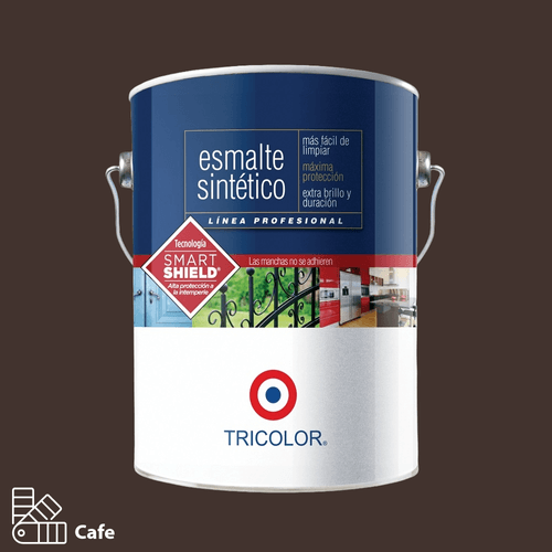 Esmalte Sintético Café Galón Tricolor