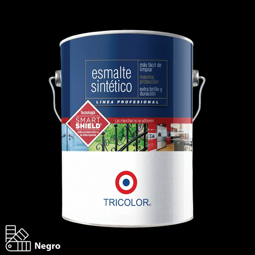 Esmalte Sintético Negro Galón Tricolor