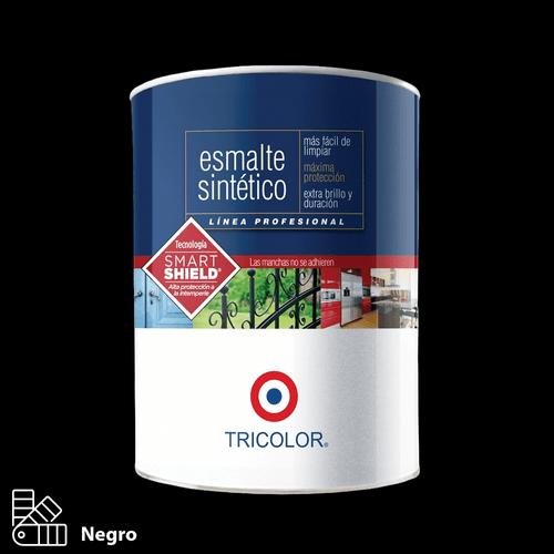 Esmalte Sintético Negro Litro Tricolor