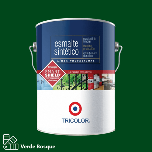Esmalte Sintético Verde Bosque Galón Tricolor