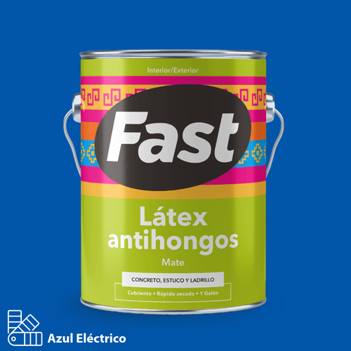 Látex Antihongos Azul Eléctrico Galón Fast