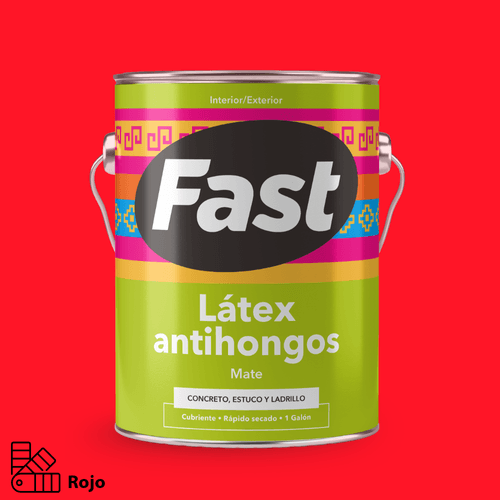 Látex Antihongos Rojo Galón Fast