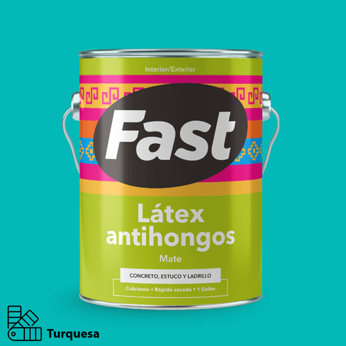 Látex Antihongos Turquesa Galón Fast