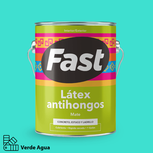Látex Antihongos Verde Agua Galón Fast