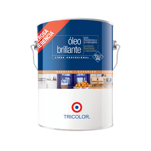 Óleo Brillante Blanco Galón Tricolor