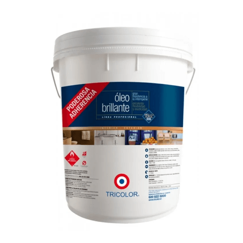 Óleo Brillante Blanco Tineta 5 Galones Tricolor